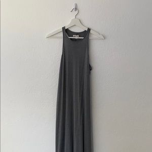 gray maxi dress
